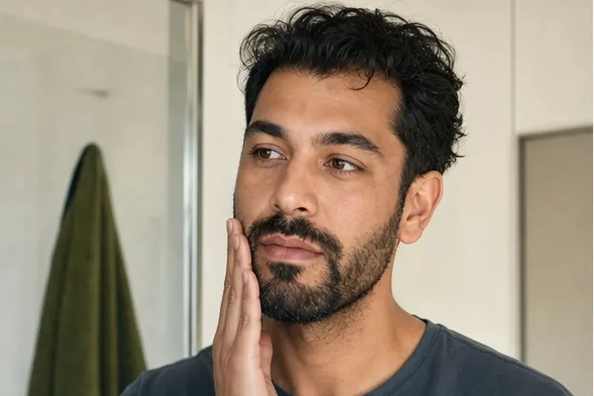 Redaktioneller Beauty-Moment zur Ausgangslage bei After Shave für trockene Haut