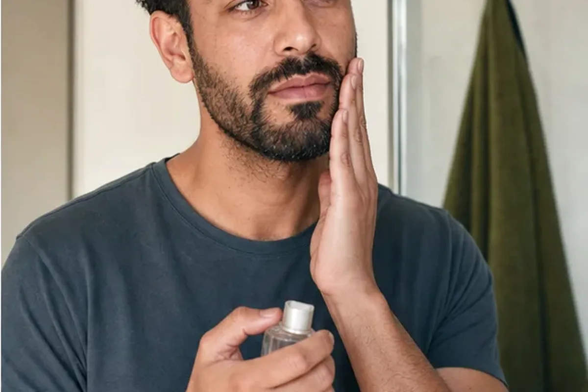 Authentischer Wohlfühlmoment passend zum Beauty-Thema Barttrimmer für einen lückenhaften Bart