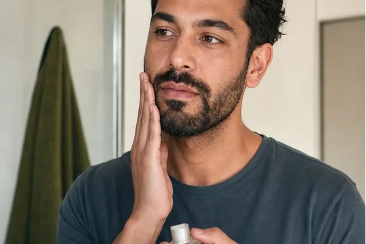 Authentische Beauty-Routine passend zum Thema Männer-Gesichtscreme für empfindliche Haut