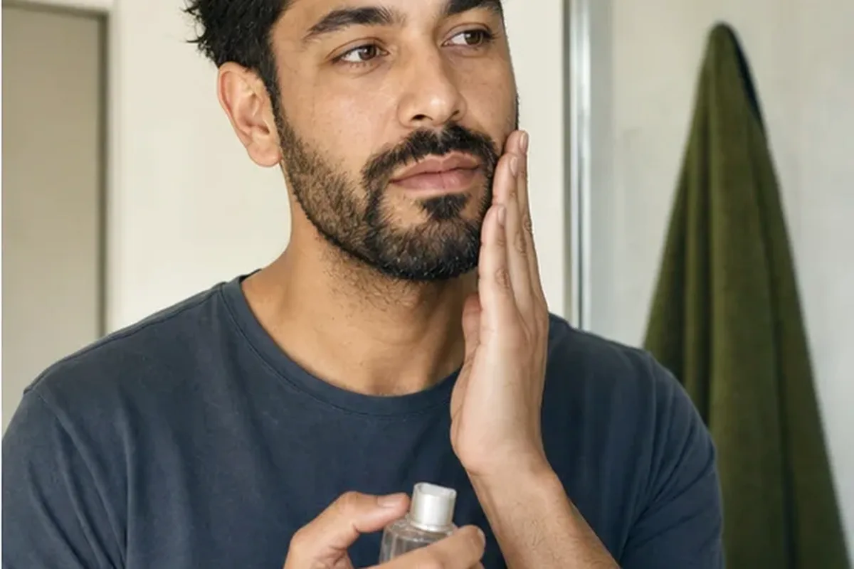 Hochwertige Beauty-Inszenierung zu Auswahlkriterien für Männer-Gesichtsreiniger für trockene Haut