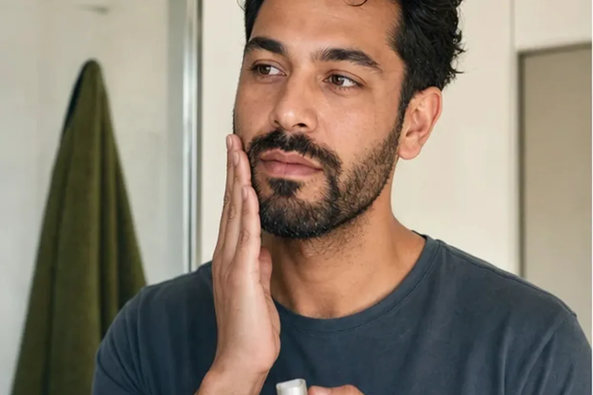 Emotionaler und authentischer Anwendungsmoment rund um After Shave bei Rasurbrand