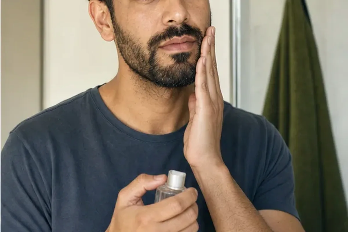 Redaktioneller Beauty-Moment zur Ausgangslage bei After Shave für einen lückenhaften Bart