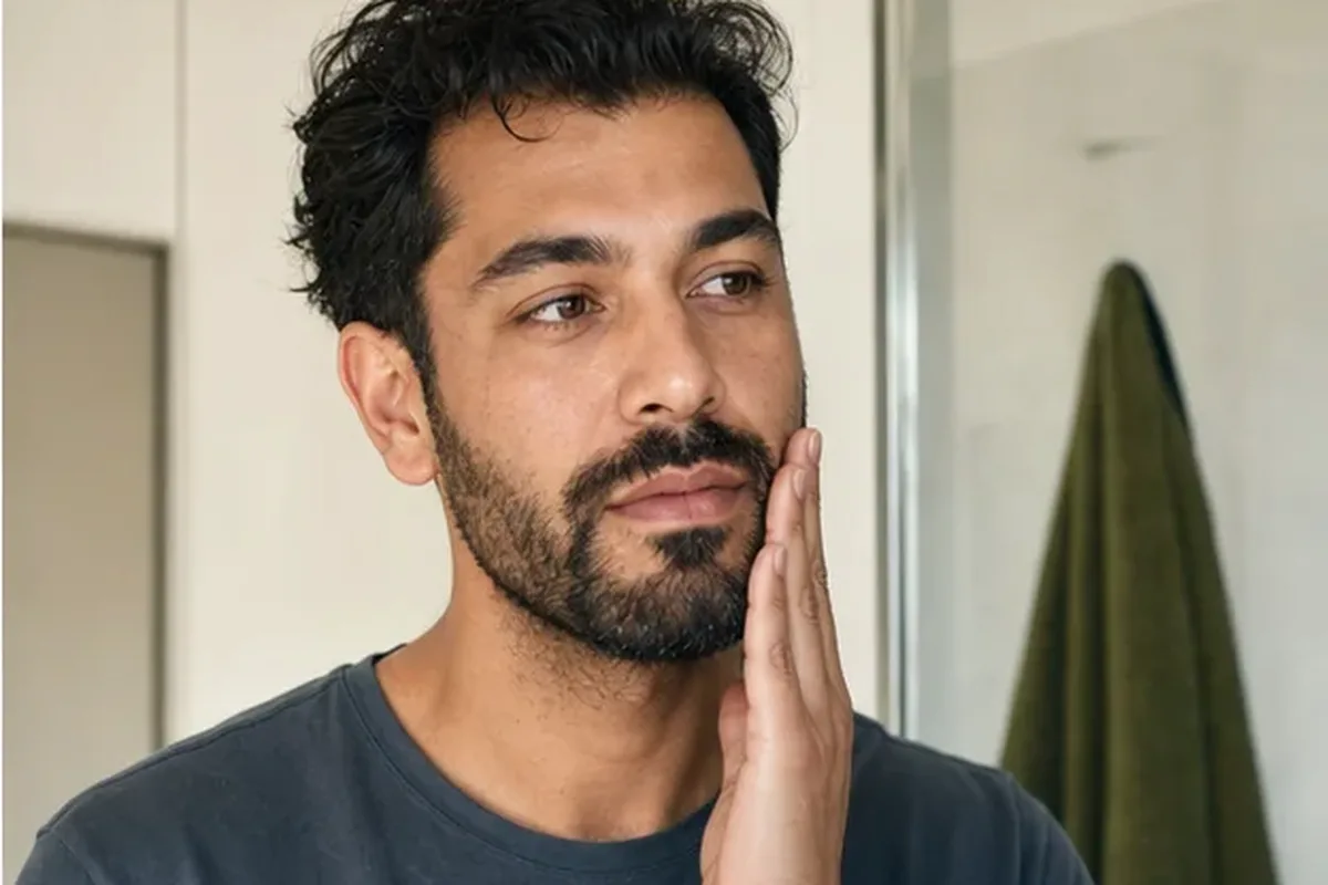 Redaktionelle Detailaufnahme zur Orientierung bei Männer-Sonnenschutz für empfindliche Haut