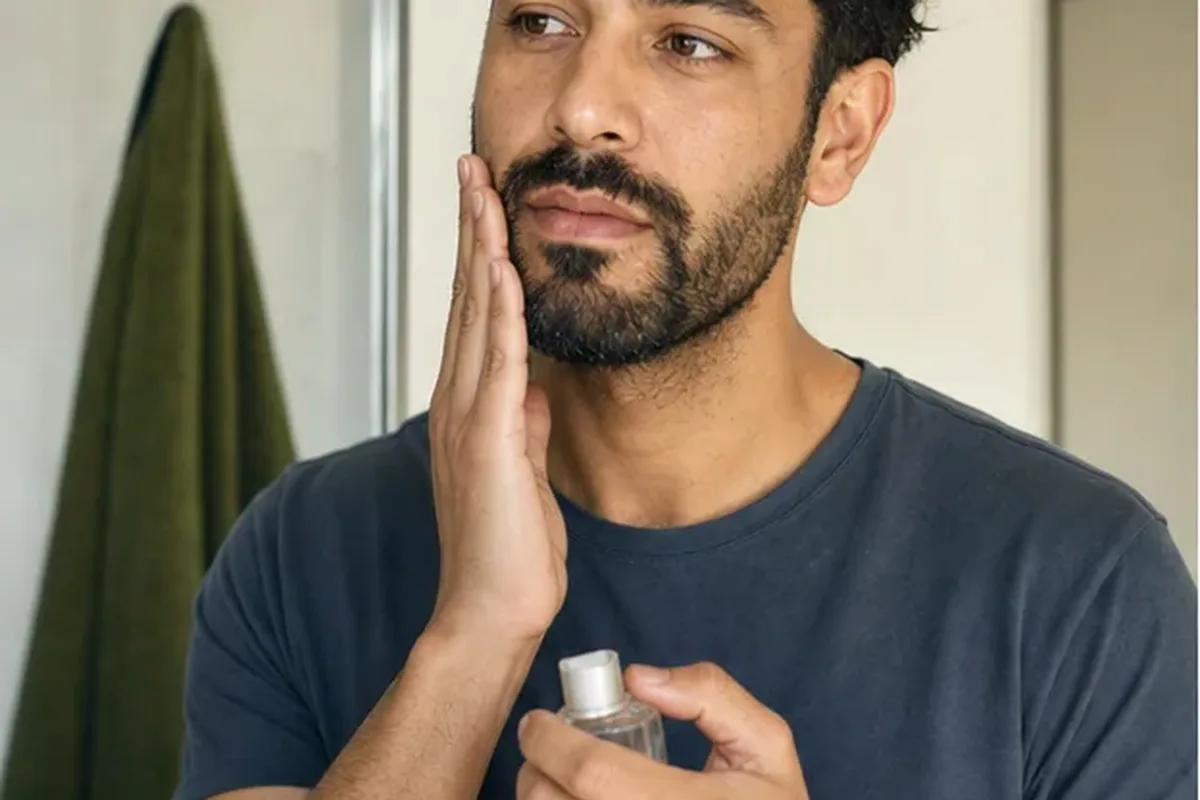Redaktioneller Beauty-Moment zur Ausgangslage bei Männer-Gesichtscreme für trockene Haut