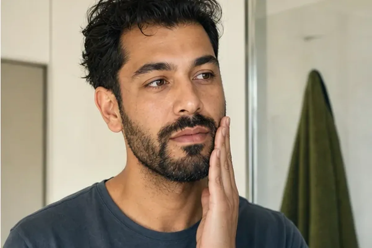 Emotionaler und authentischer Anwendungsmoment rund um Männer-Deodorant bei wenig Zeit