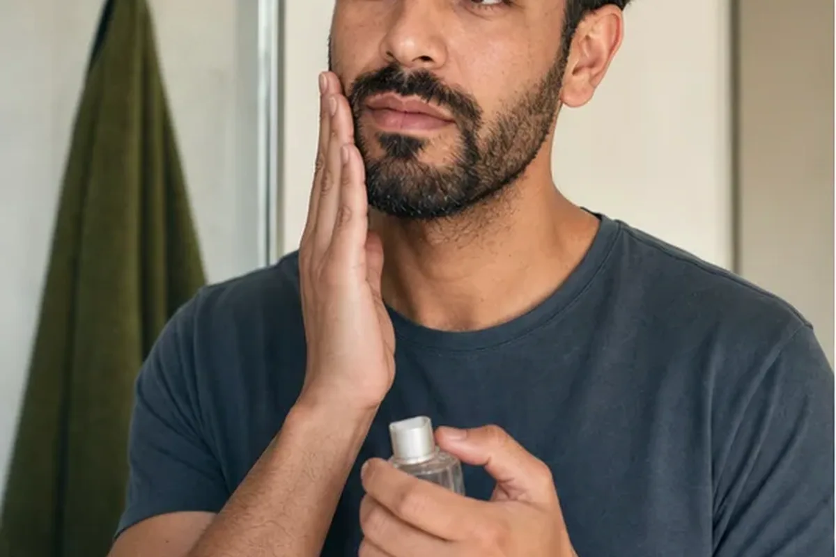 Authentische Beauty-Routine passend zum Thema Männer-Sonnenschutz für trockene Haut