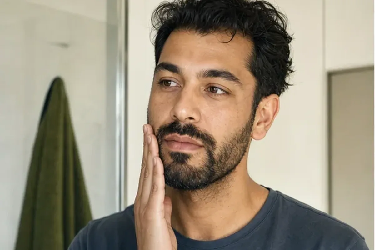 Authentische Beauty-Routine passend zum Thema Männer-Körperpflege für einen lückenhaften Bart