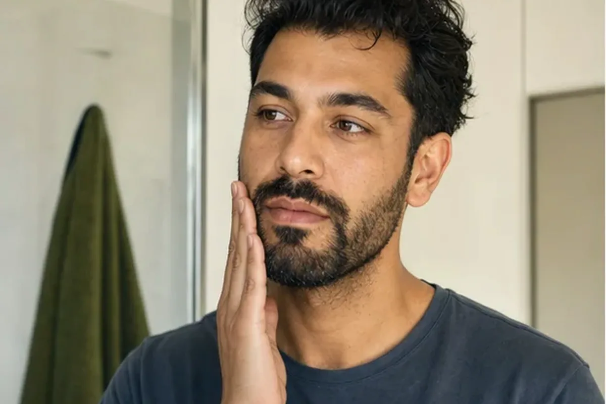 Authentische Beauty-Routine passend zum Thema Männer-Körperpflege für trockene Haut