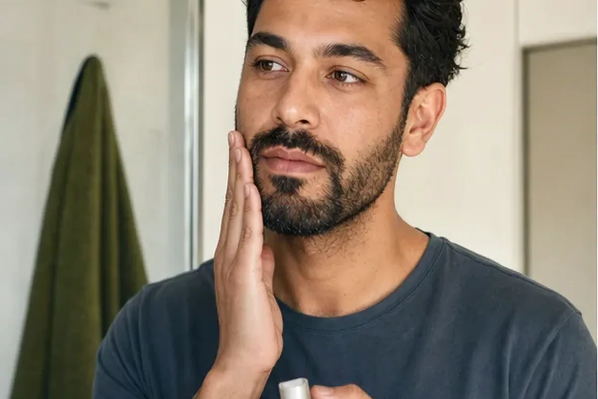 Authentische Beauty-Routine passend zum Thema After Shave für einen dichten Bart