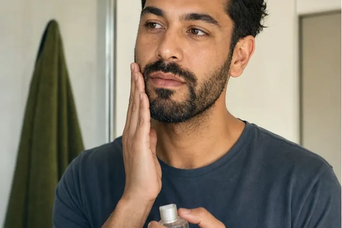 Authentische Beauty-Routine passend zum Thema Rasierhobel für einen dichten Bart