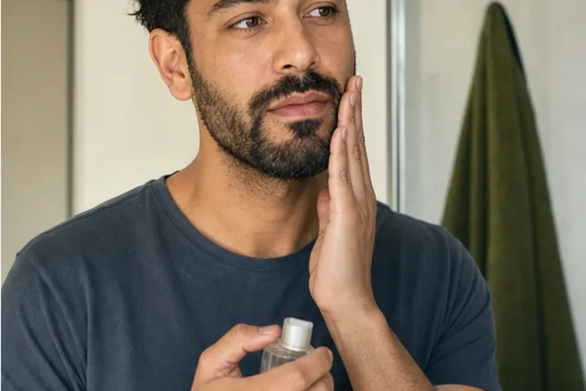 Authentischer Wohlfühlmoment passend zum Beauty-Thema Bartshampoo für Pflege-Einsteiger
