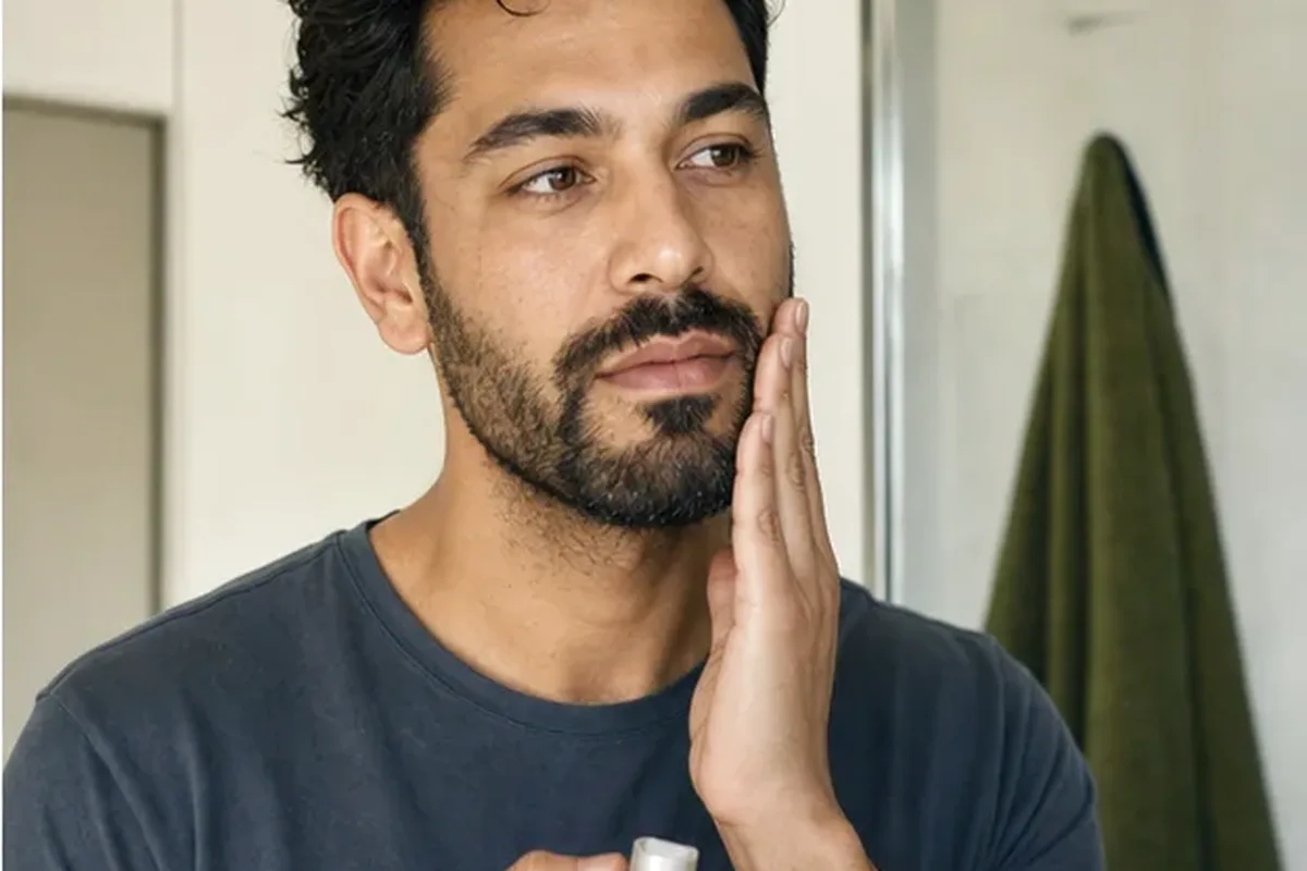 Redaktioneller Beauty-Moment zur Ausgangslage bei Männer-Gesichtsreiniger für Pflege-Einsteiger