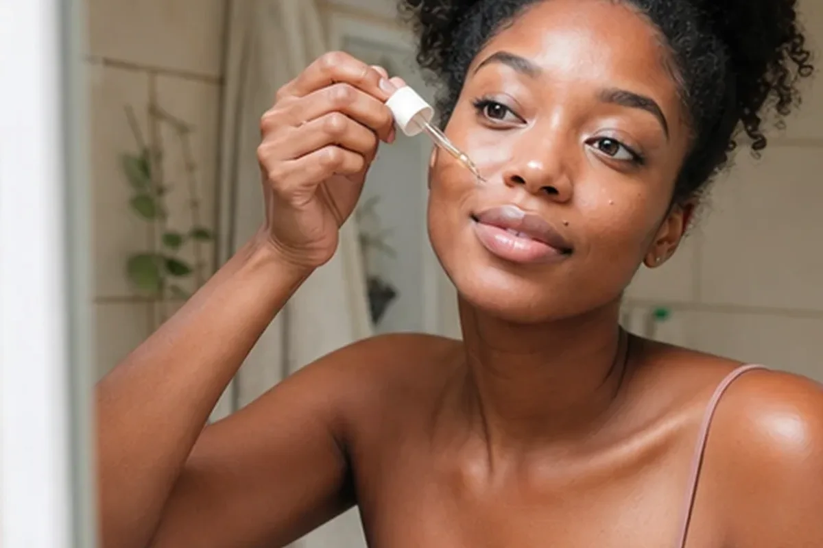 Authentische Beauty-Routine passend zum Thema Retinol-Serum für fettige Haut