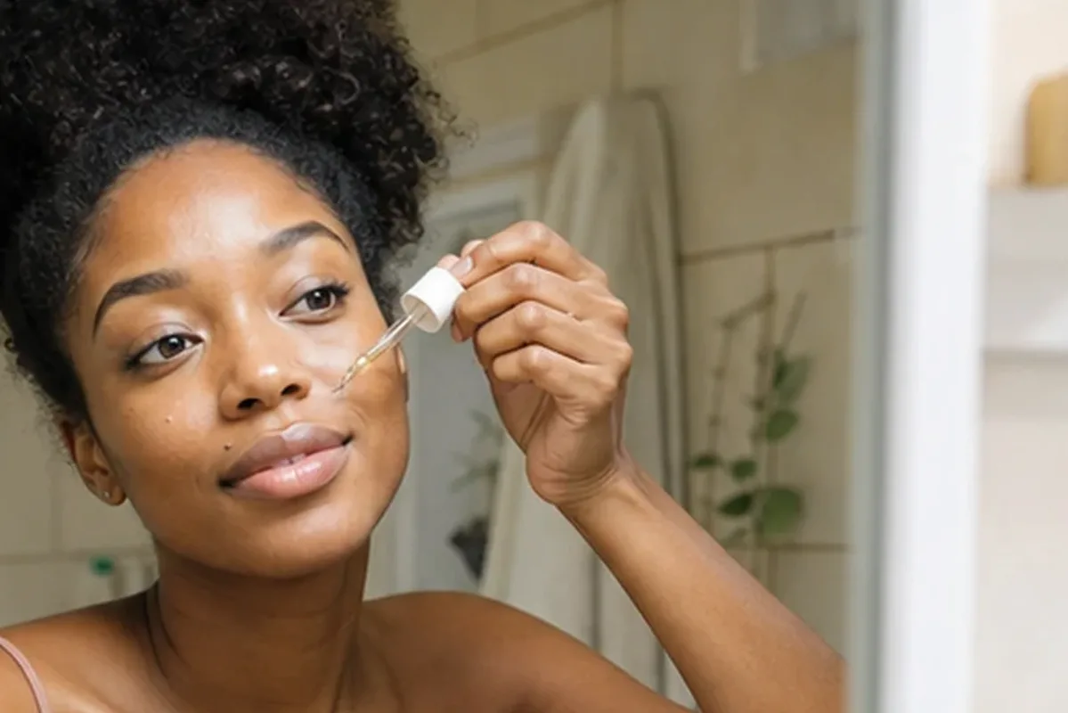 Redaktioneller Beauty-Moment zur Ausgangslage bei Mizellenwasser bei Pigmentflecken