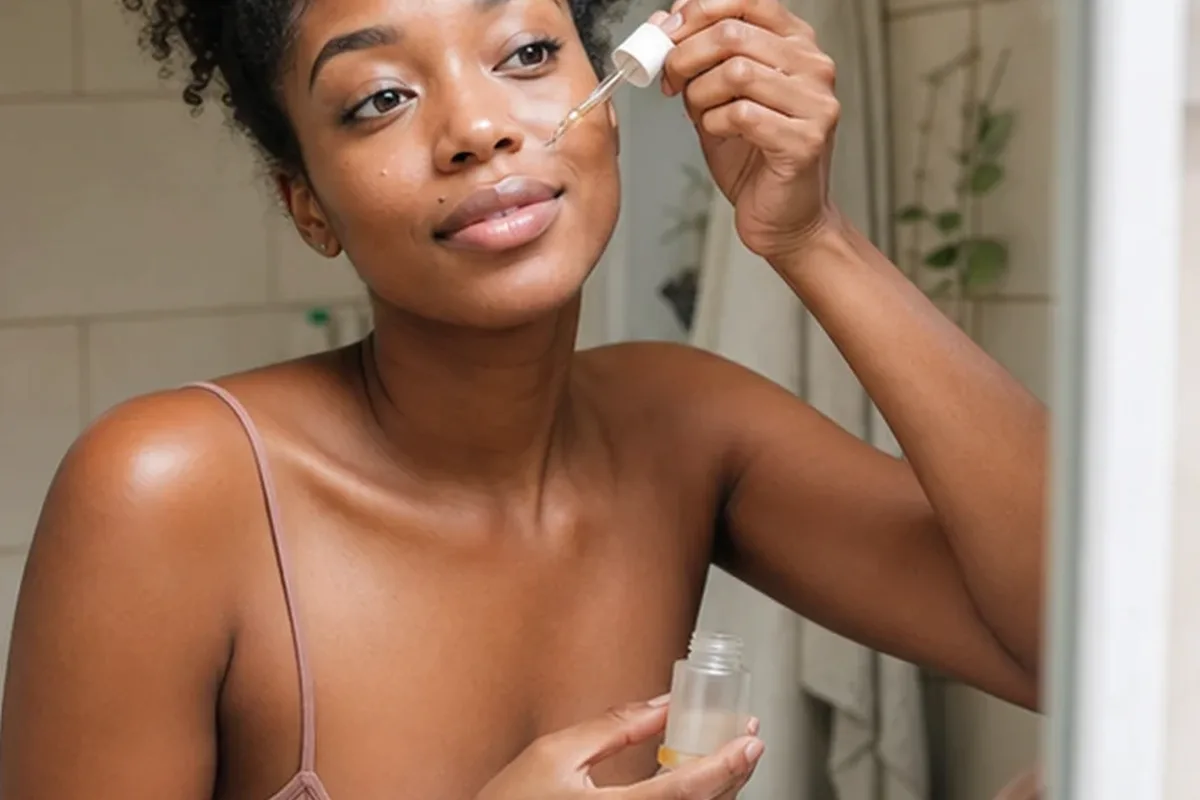 Authentische Beauty-Routine passend zum Thema Gesichtsmaske für Mischhaut