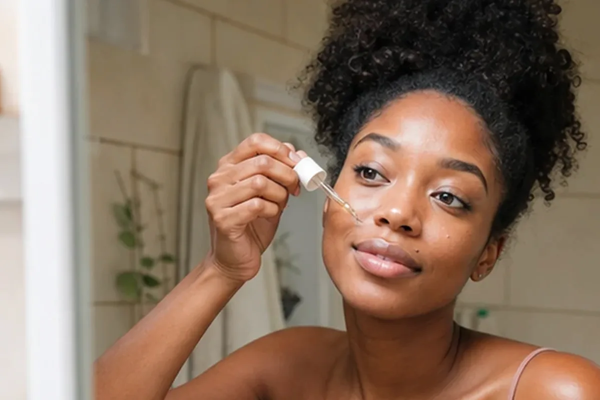 Authentische Beauty-Routine passend zum Thema Retinol-Serum bei Pigmentflecken
