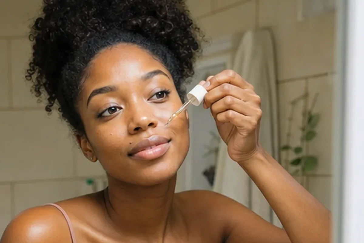 Emotionaler und authentischer Anwendungsmoment rund um Gesichtsreinigung für trockene Haut