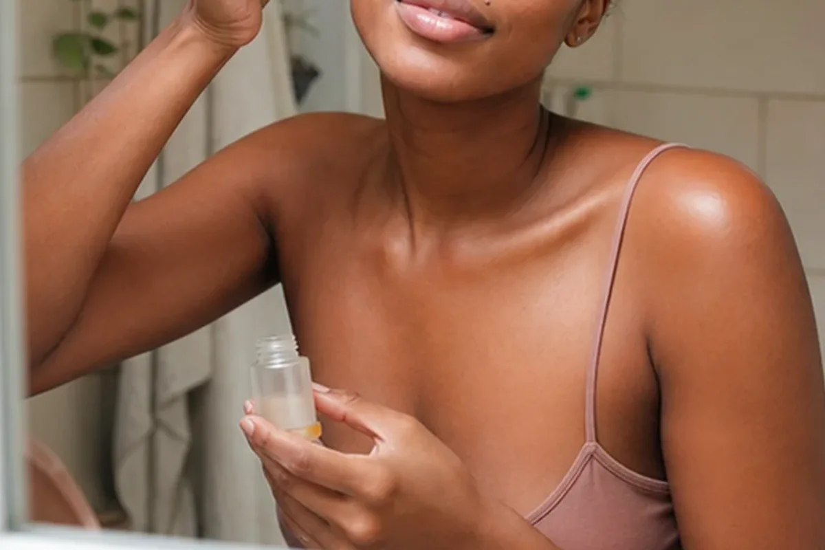 Authentische Beauty-Routine passend zum Thema Niacinamid-Serum für empfindliche Haut