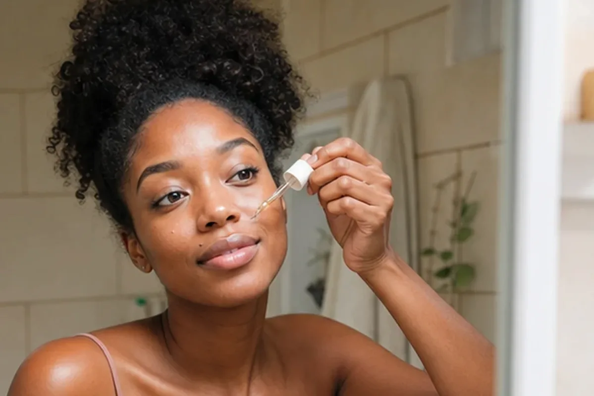 Redaktionelle Detailaufnahme zur Orientierung bei Chemisches Peeling bei Pigmentflecken