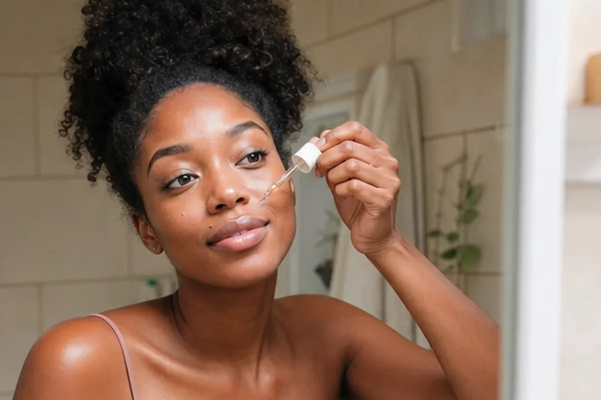 Authentischer Wohlfühlmoment passend zum Beauty-Thema Hyaluronsäure in der Hautpflege