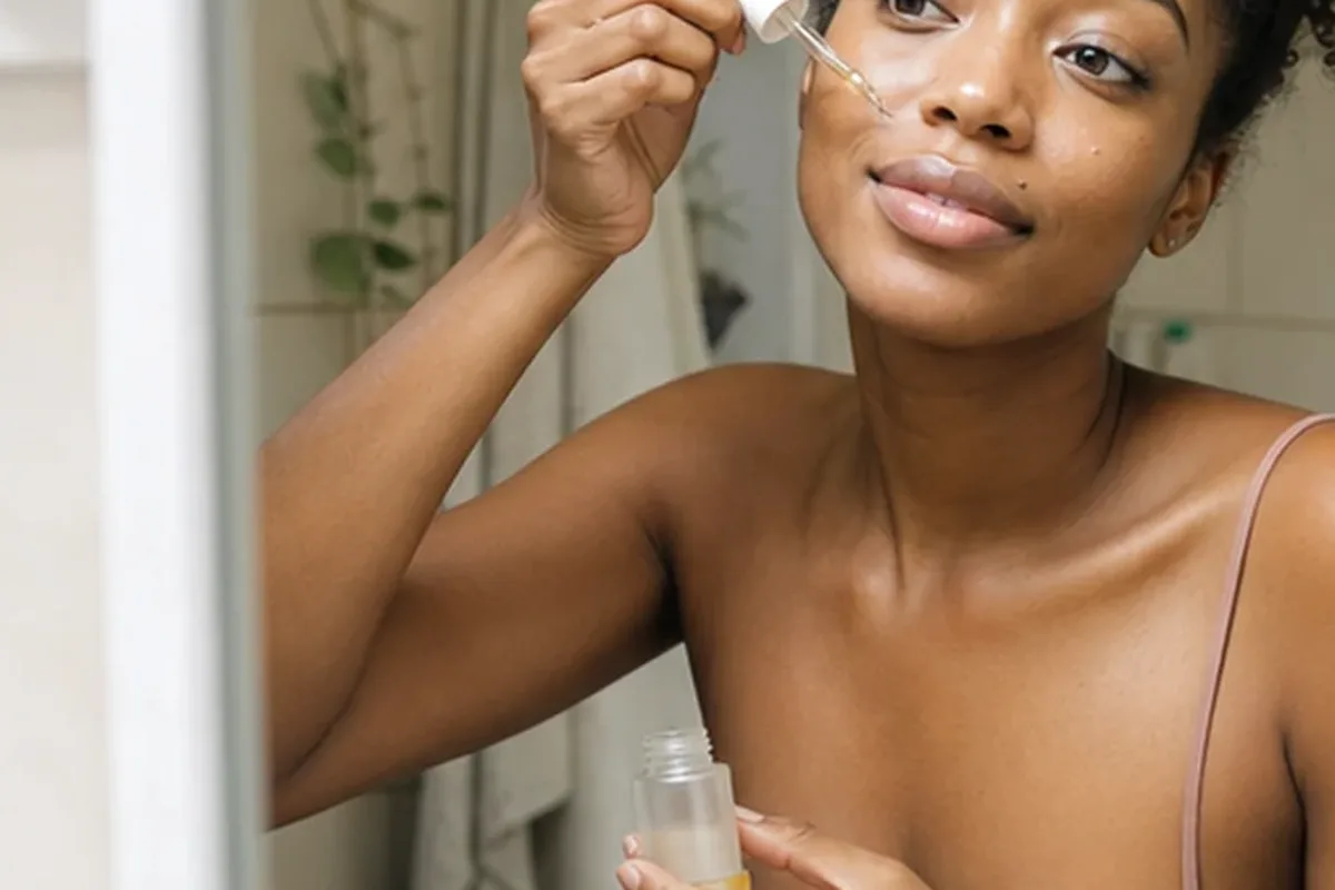 Authentische Beauty-Routine passend zum Thema Gesichtsmaske bei ersten Fältchen