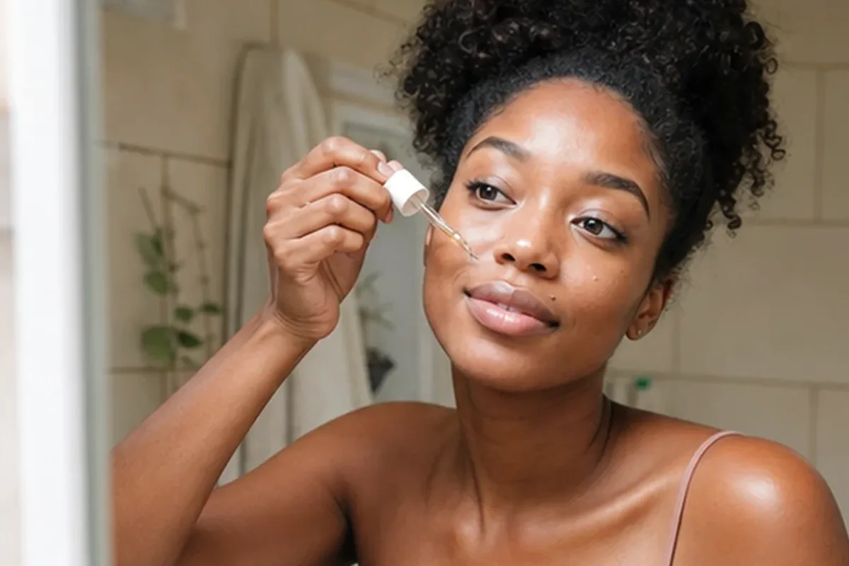 Authentische Beauty-Routine passend zum Thema Retinol-Serum für trockene Haut
