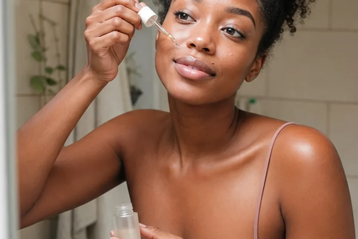 Emotionaler und authentischer Anwendungsmoment rund um Hyaluron-Serum für fettige Haut