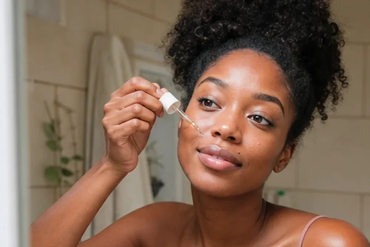 Authentischer Wohlfühlmoment passend zum Beauty-Thema Chemisches Peeling bei Pigmentflecken