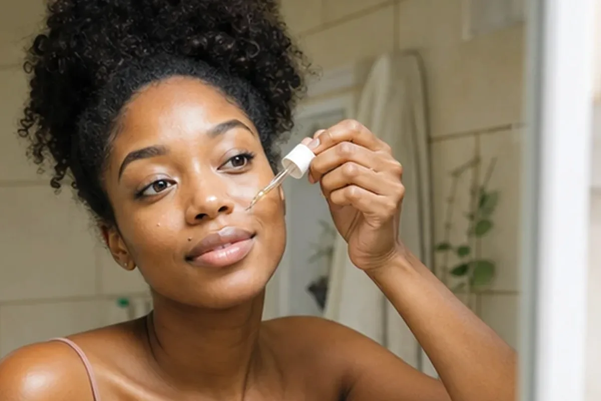 Hochwertige Beauty-Inszenierung zu Auswahlkriterien für Gesichtsmaske bei Pigmentflecken