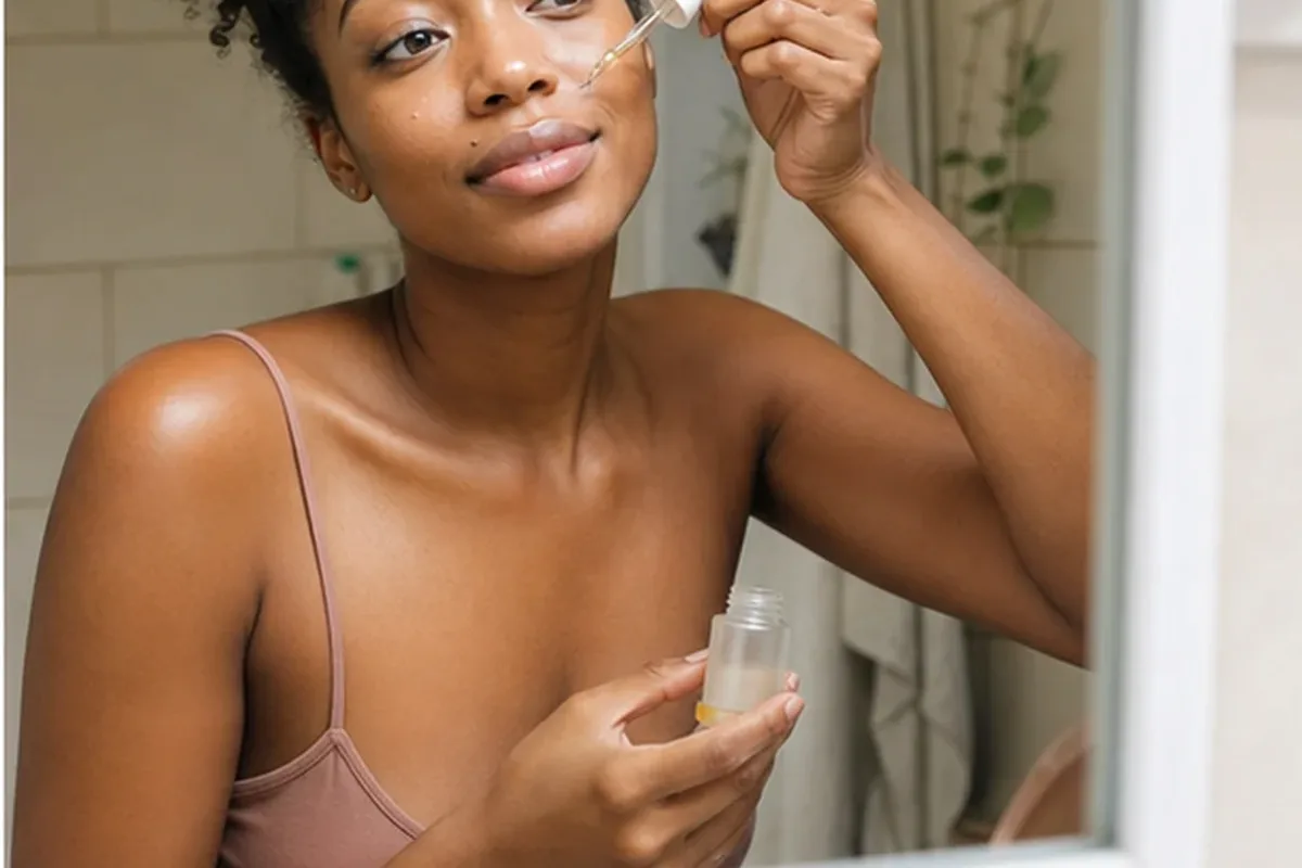 Authentische Beauty-Routine passend zum Thema Sonnenschutz bei ersten Fältchen