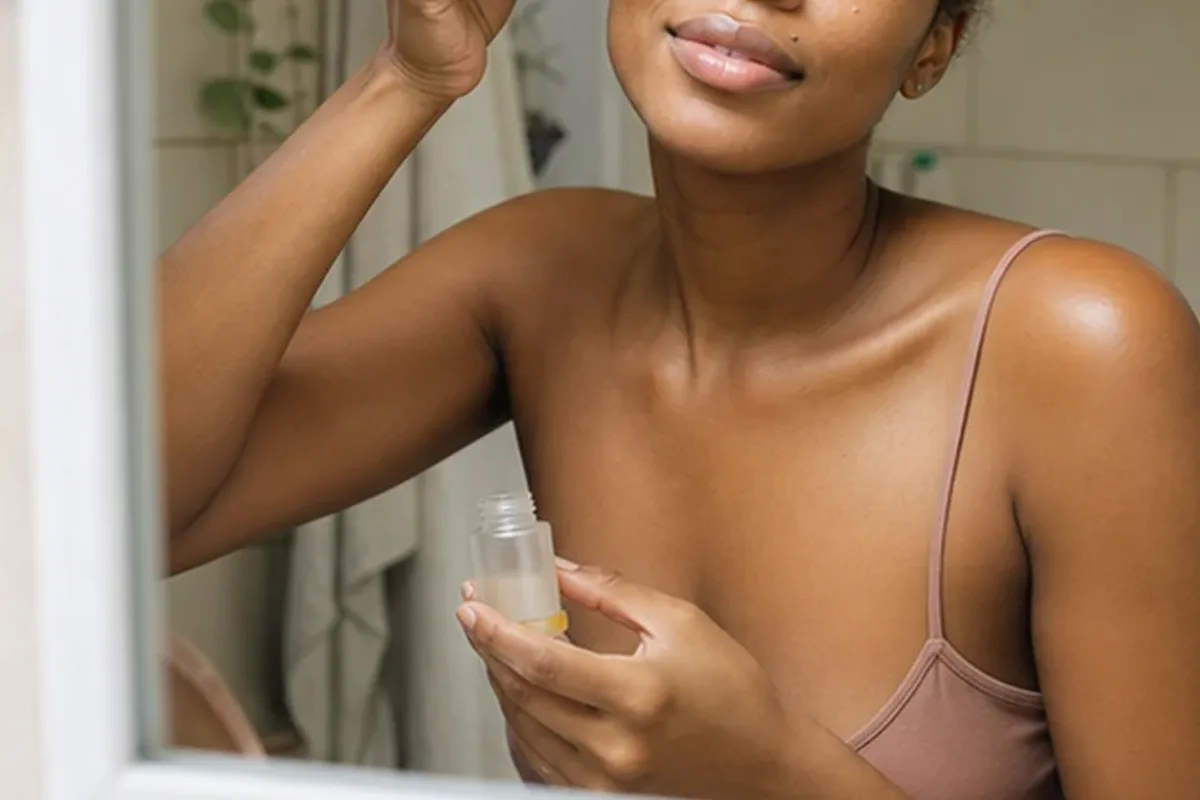 Hochwertige Beauty-Inszenierung zu Auswahlkriterien für Sonnenschutz bei Rötungen