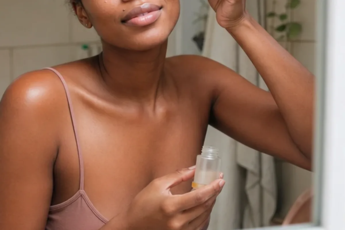 Authentische Beauty-Routine passend zum Thema Gesichtscreme für fettige Haut