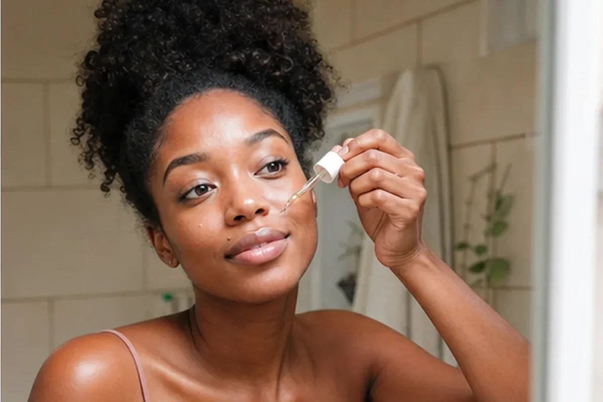 Authentischer Wohlfühlmoment passend zum Beauty-Thema Augenpflege bei Rötungen