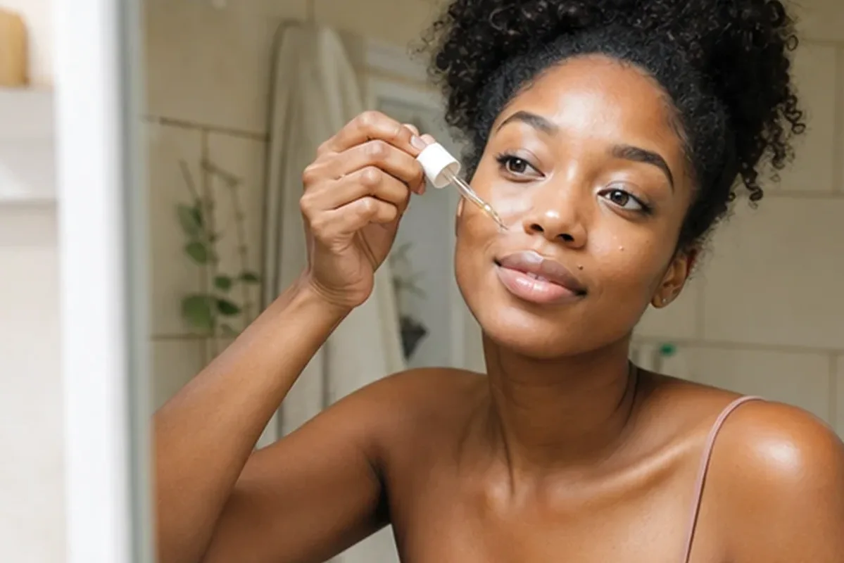 Hochwertige Beauty-Inszenierung zu Auswahlkriterien für Gesichtsreinigung für trockene Haut
