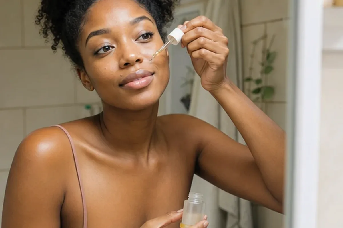 Redaktioneller Beauty-Moment zur Ausgangslage bei Vitamin-C-Serum bei Pigmentflecken