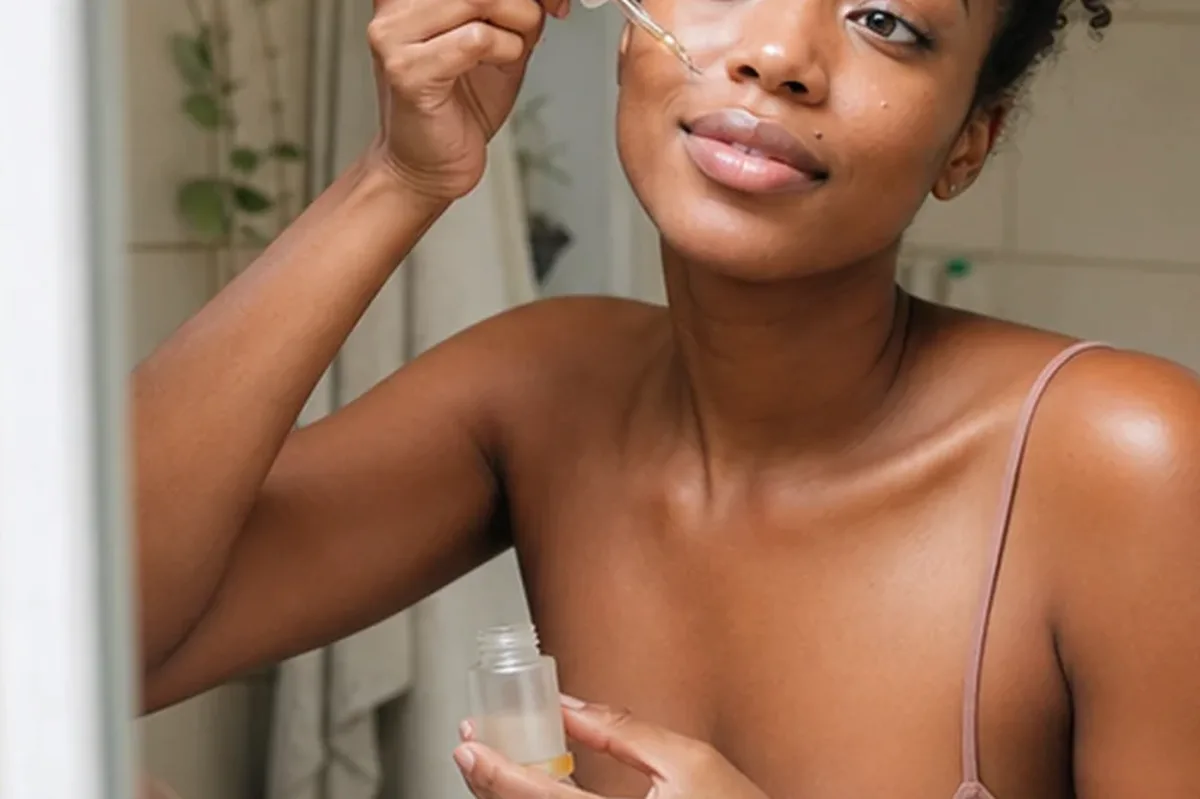 Authentischer Wohlfühlmoment passend zum Beauty-Thema Hautbarriere-Pflege bei ersten Fältchen
