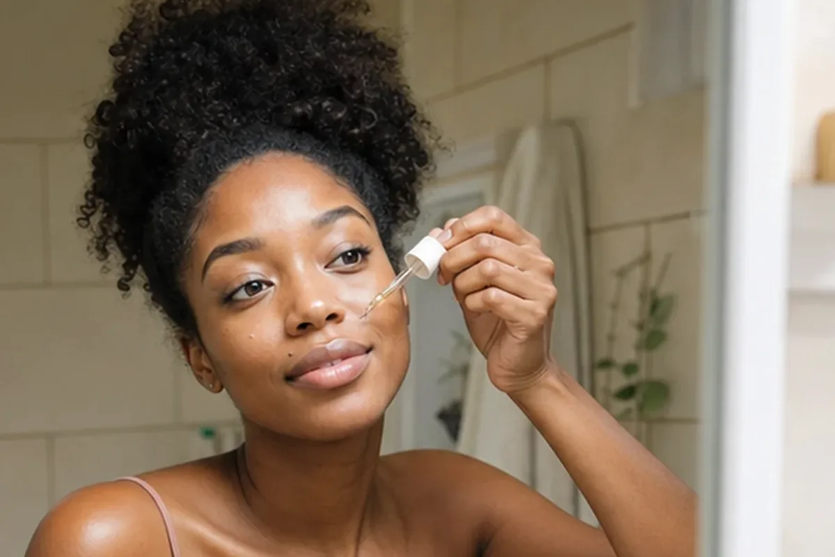 Authentische Beauty-Routine passend zum Thema Gesichtsmaske für fettige Haut