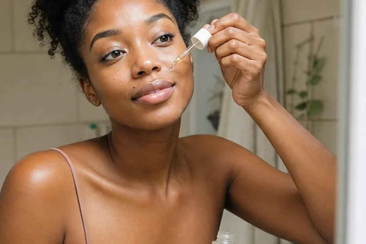 Authentische Beauty-Routine passend zum Thema Niacinamid-Serum für Mischhaut