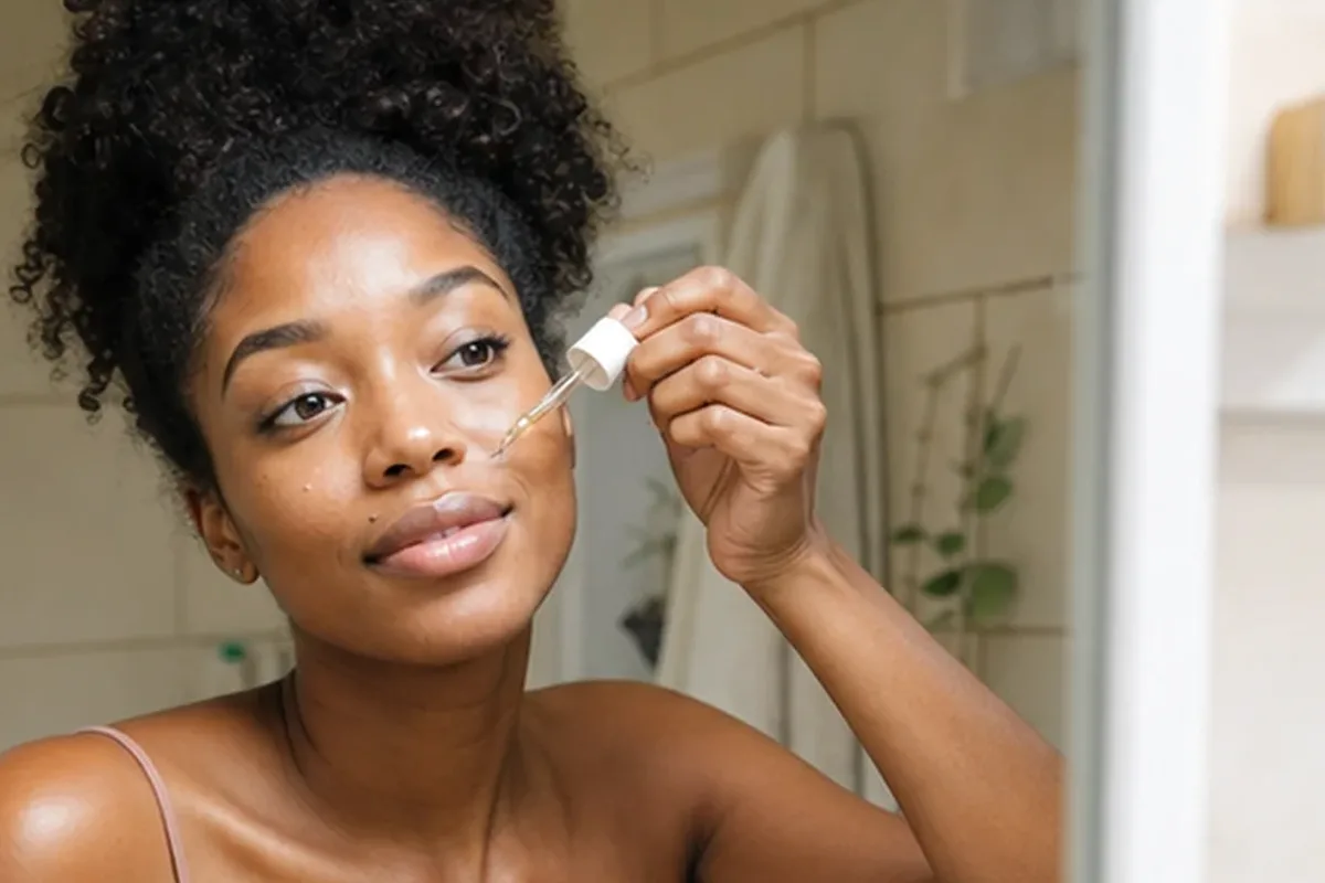 Authentischer Wohlfühlmoment passend zum Beauty-Thema Gesichtswasser für empfindliche Haut