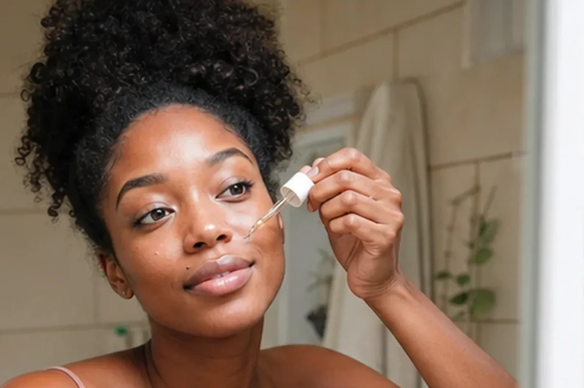 Redaktionelle Detailaufnahme zur Orientierung bei Retinol-Serum für Mischhaut