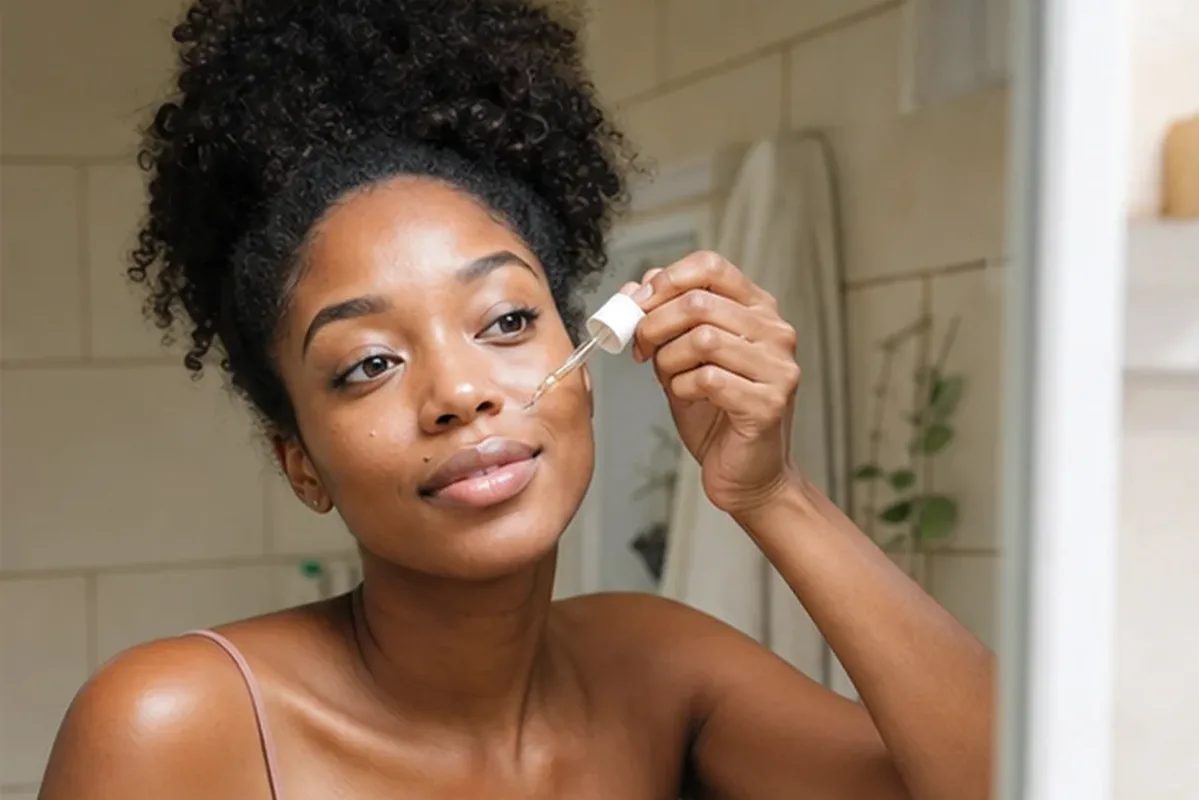 Authentischer Wohlfühlmoment passend zum Beauty-Thema Feuchtigkeitsserum bei Rötungen