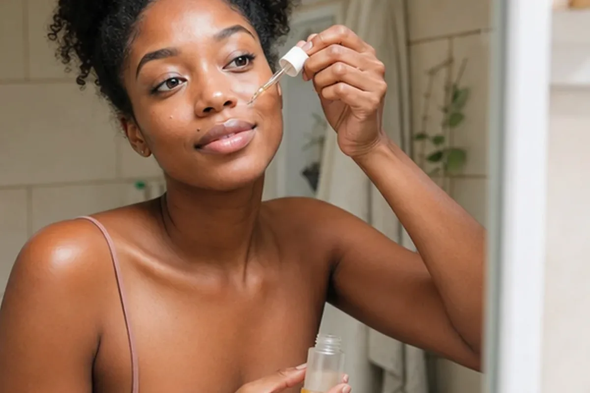 Redaktioneller Beauty-Moment zur Ausgangslage bei Gesichtsmaske bei ersten Fältchen