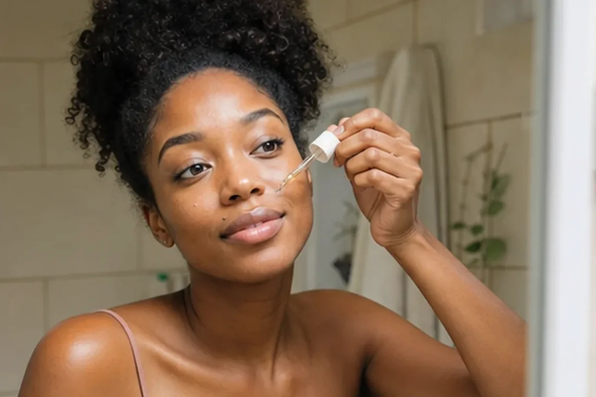 Authentischer Wohlfühlmoment passend zum Beauty-Thema Gesichtsmaske bei Rötungen