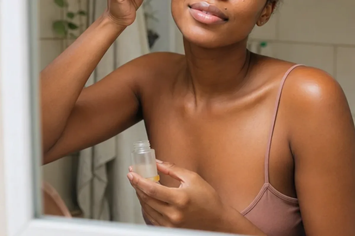Authentische Beauty-Routine passend zum Thema Vitamin-C-Serum für unreine Haut