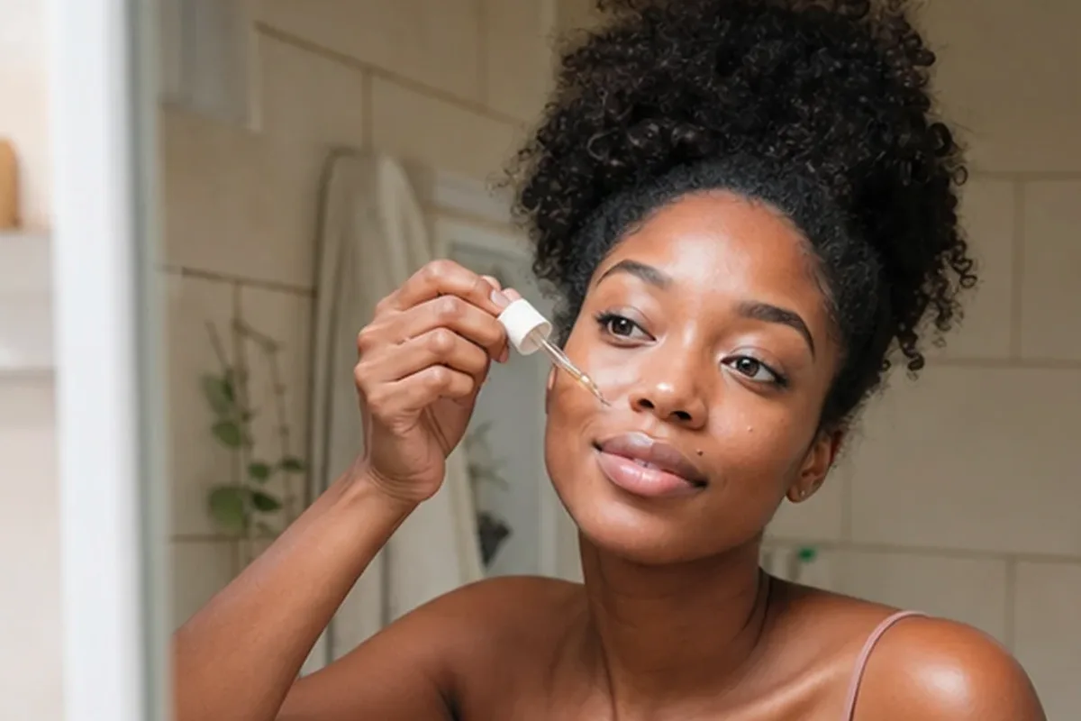 Redaktioneller Beauty-Moment zur Ausgangslage bei Retinol-Serum bei Rötungen