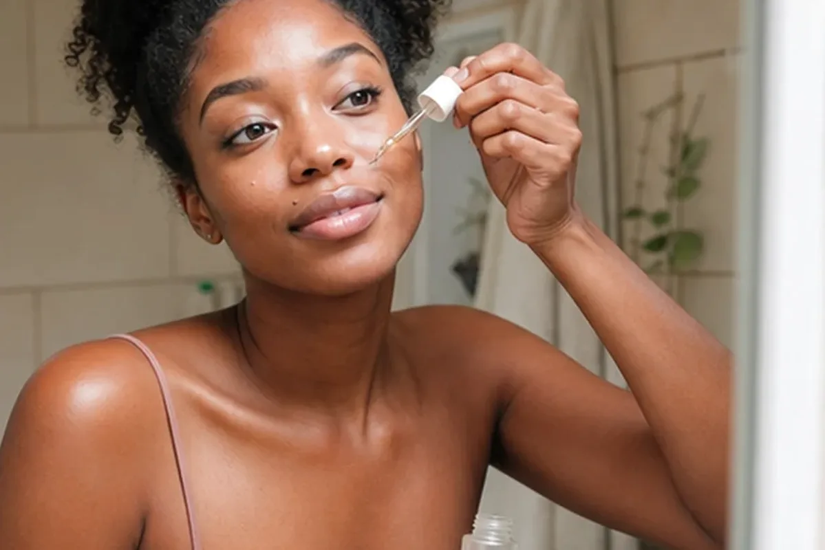 Authentische Beauty-Routine passend zum Thema Gesichtsmaske für Mischhaut