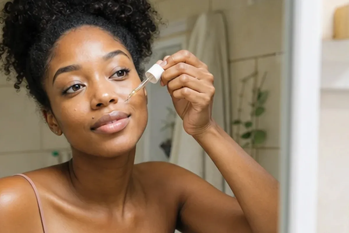 Authentischer Wohlfühlmoment passend zum Beauty-Thema Gesichtscreme bei Rötungen