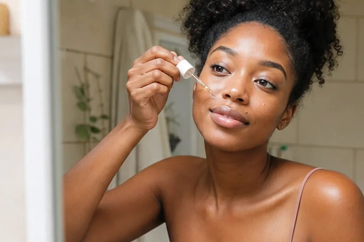 Redaktioneller Beauty-Moment zur Ausgangslage bei Retinol-Serum für fettige Haut