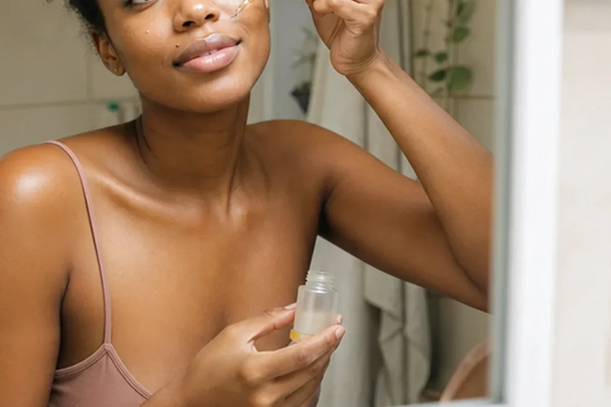 Authentische Beauty-Routine passend zum Thema Retinol-Serum für unreine Haut