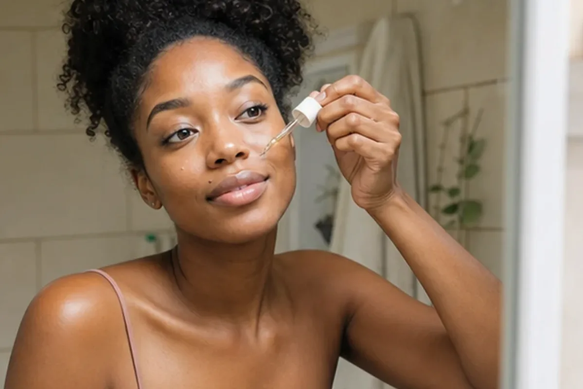 Authentischer Wohlfühlmoment passend zum Beauty-Thema Mizellenwasser für unreine Haut